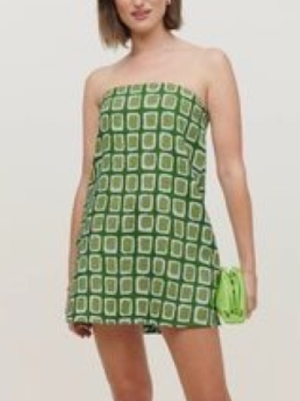 Reformation Stella Linen Strapless Dress